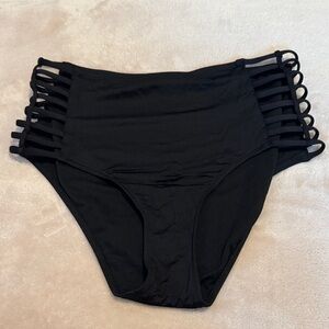 Mossimo Supply Co. Black Strappy Bikini Bottom